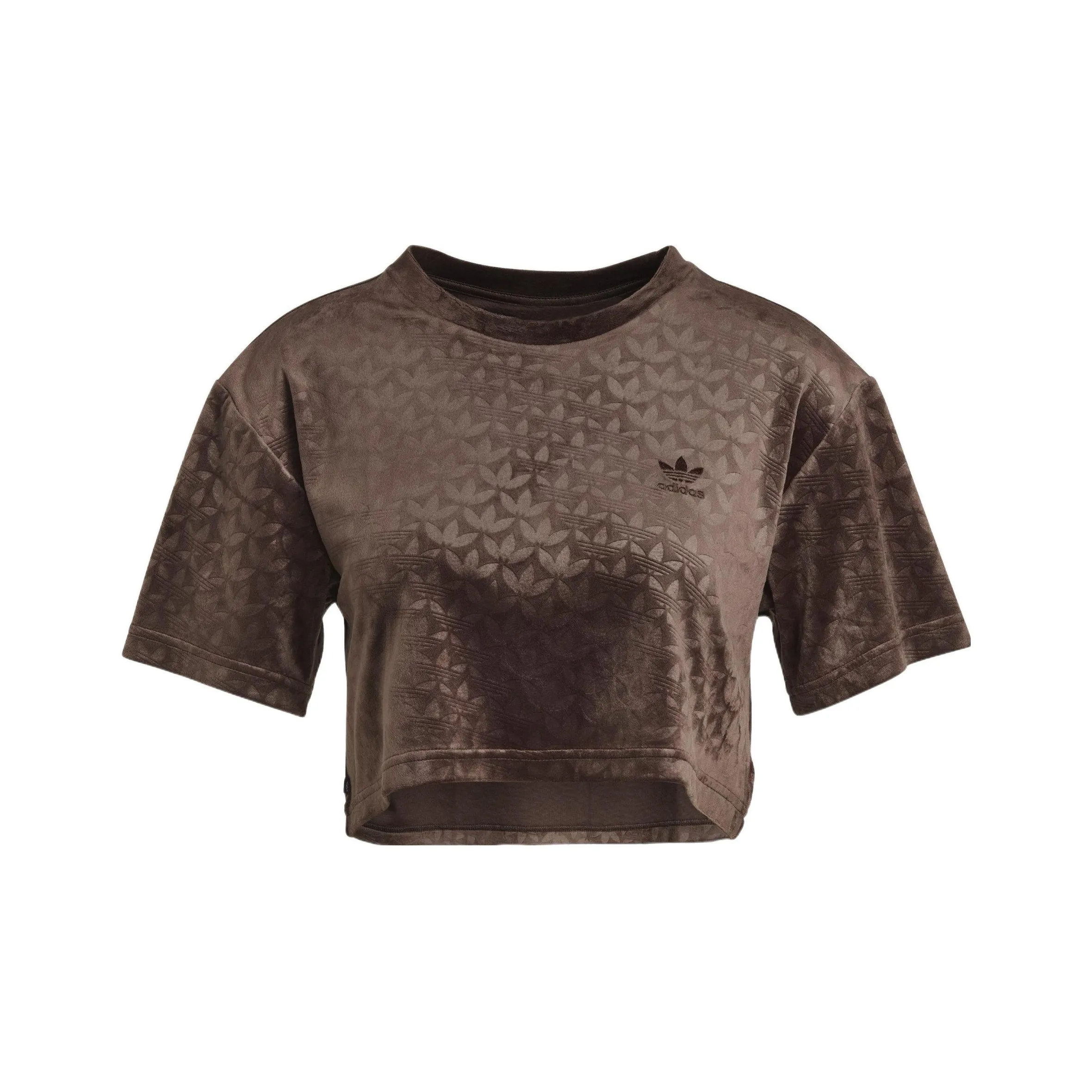 Adidas Originals Embossed Monogram T Shirt Women's Brown