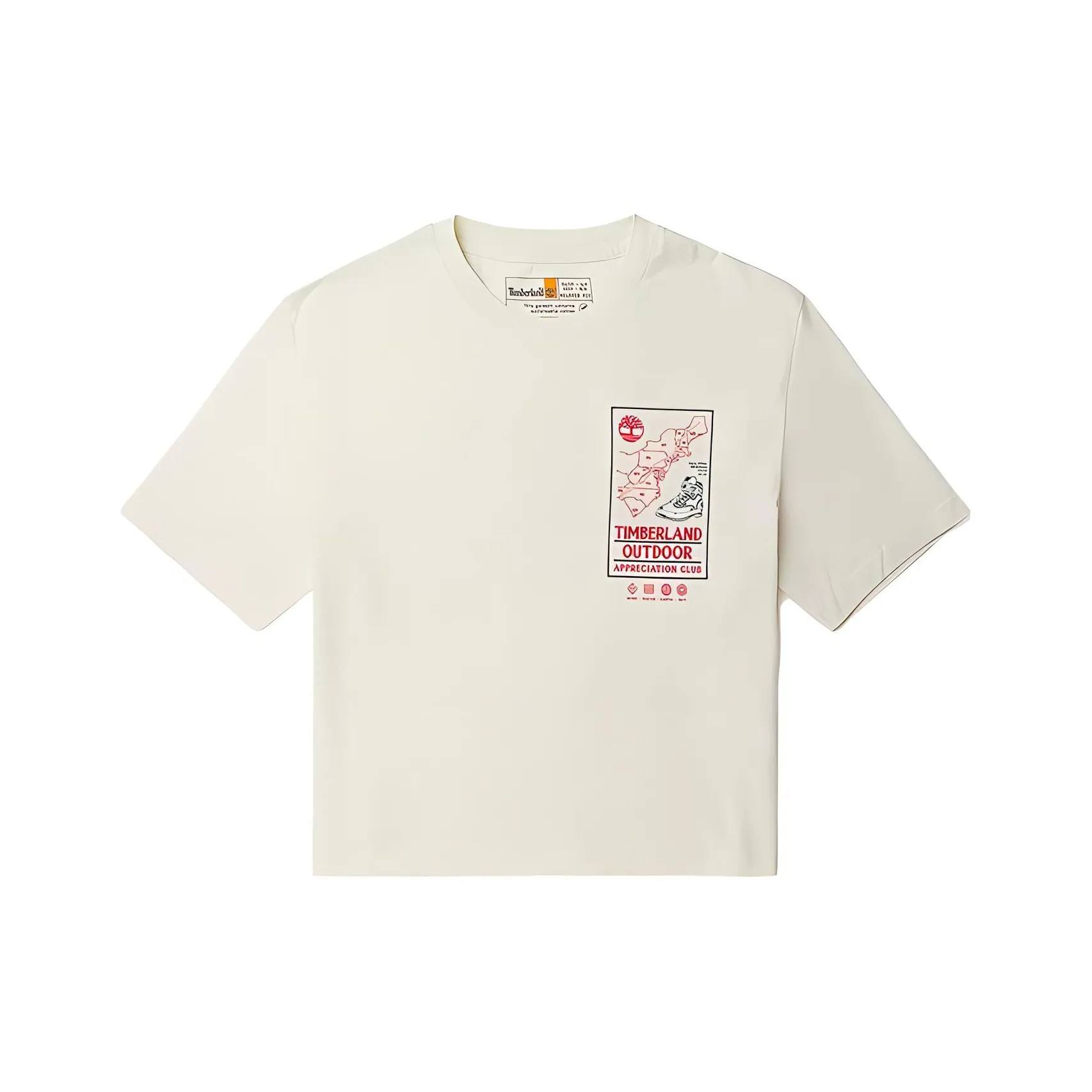 TIMBERLAND Винтажные белые женские футболки с коротким рукавом