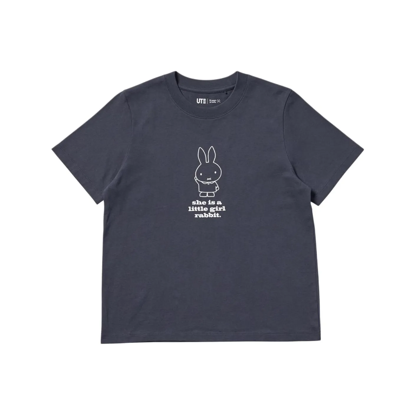 UNIQLO x MIFFY Коллаборация T-рубашка Женская Темно-серая