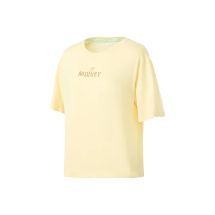 LiNing x Disney Variety Тренировки Коллекция CROP TOP Женские Ванильный Желтый