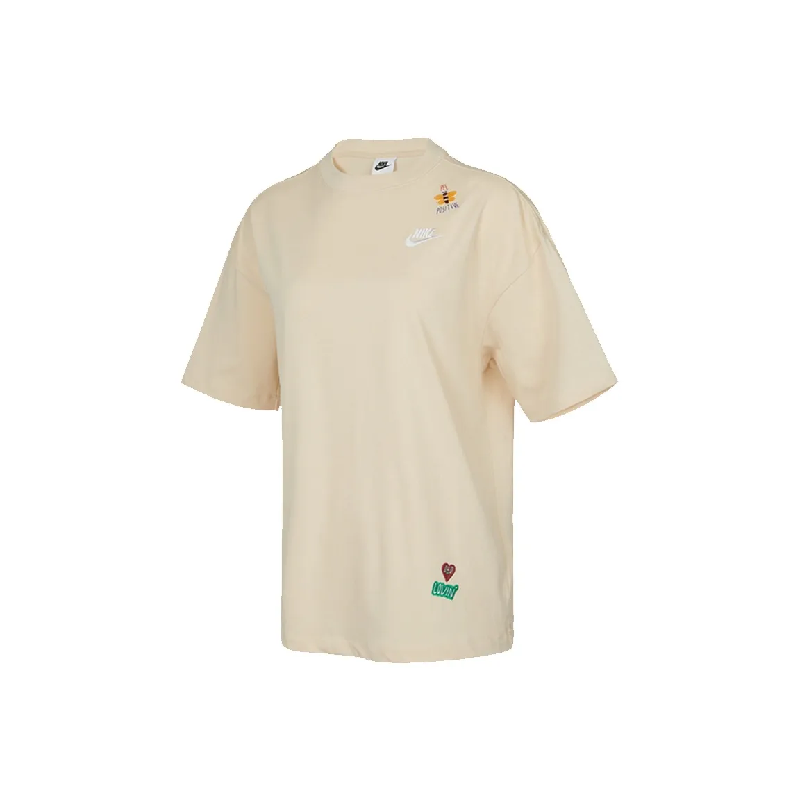 Nike Drop Shoulder Sleeve T Shirt Women's Light Yellow