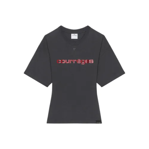 COURREGES Stonewashed GREY Женские футболки