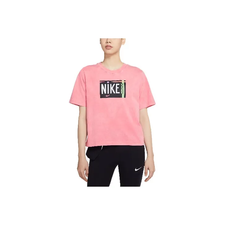 Nike Sportswear T Shirts Women's Sunset Red