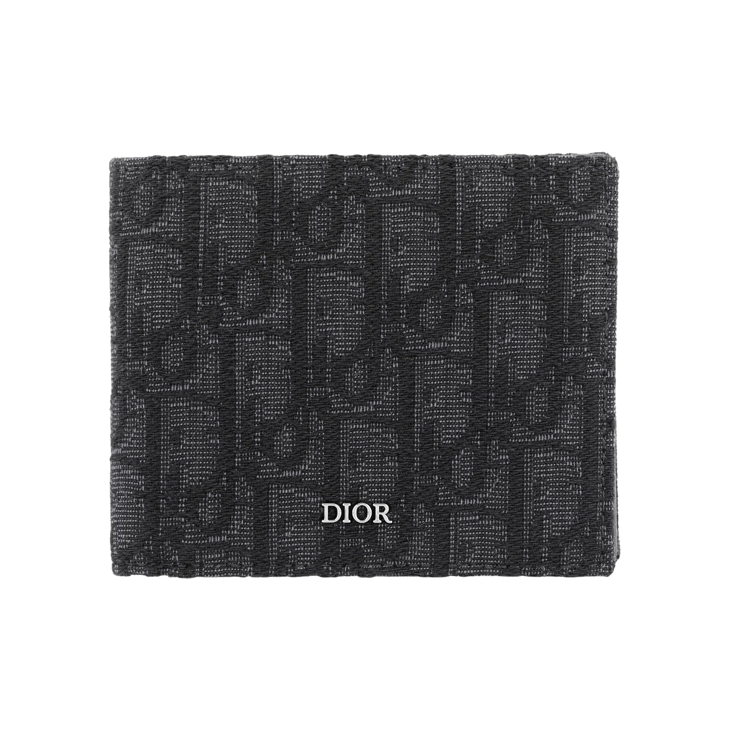 DIOR Fabric Card Holder, Wallet Men's Black