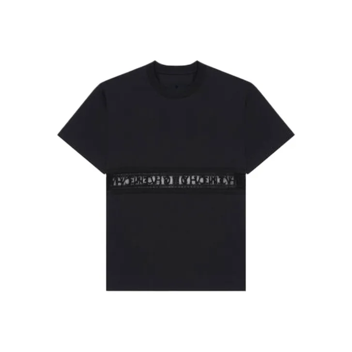 Givenchy T Shirt With Lace Webbing Black 'Black'