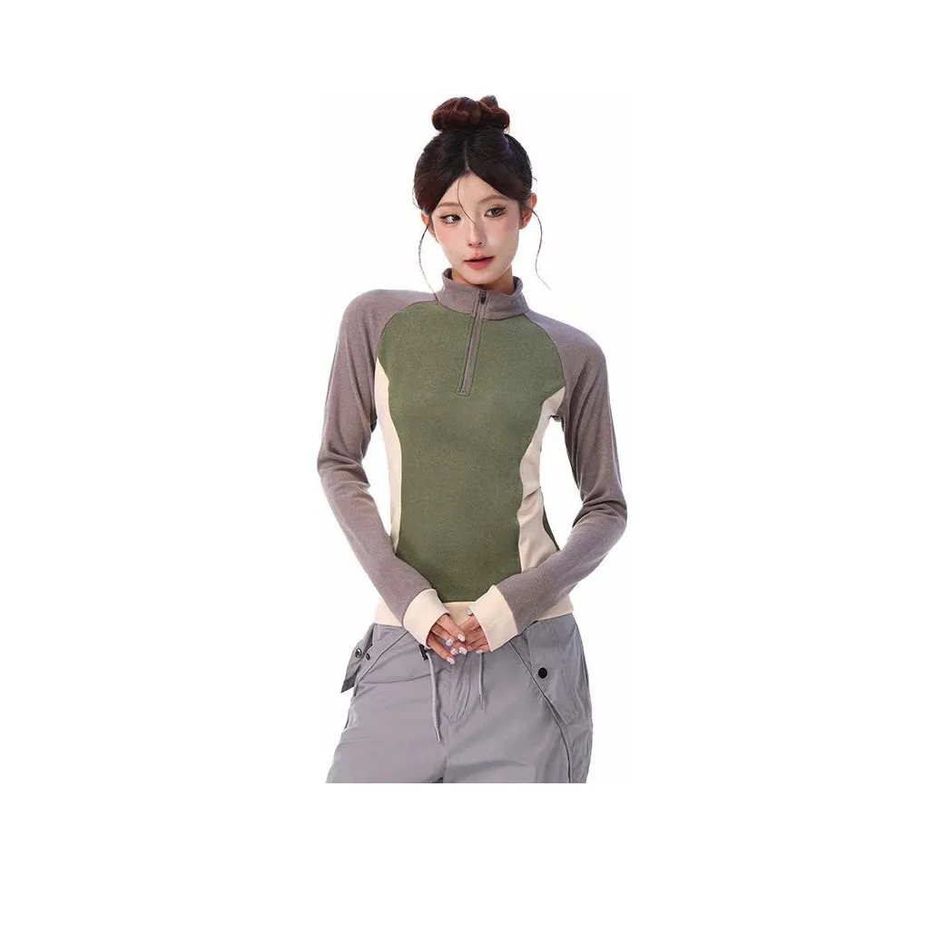 SLEEP AT 11 T Рубашка Женская Серая Зеленая