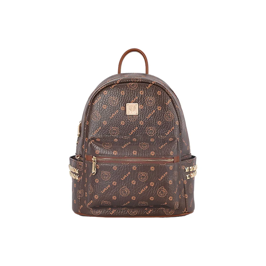 MESUCA Strawberry Bear Series Рюкзак из синтетической кожи женский темно-кофейный розовый