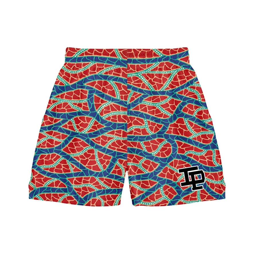 TIP OFF Casual Shorts Unisex Orange Red