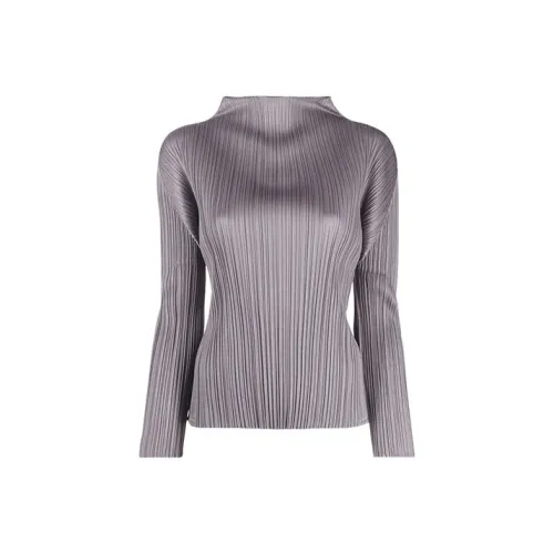 PLEATS PLEASE ISSEY MIYAKE Серые Женские Рубашки T