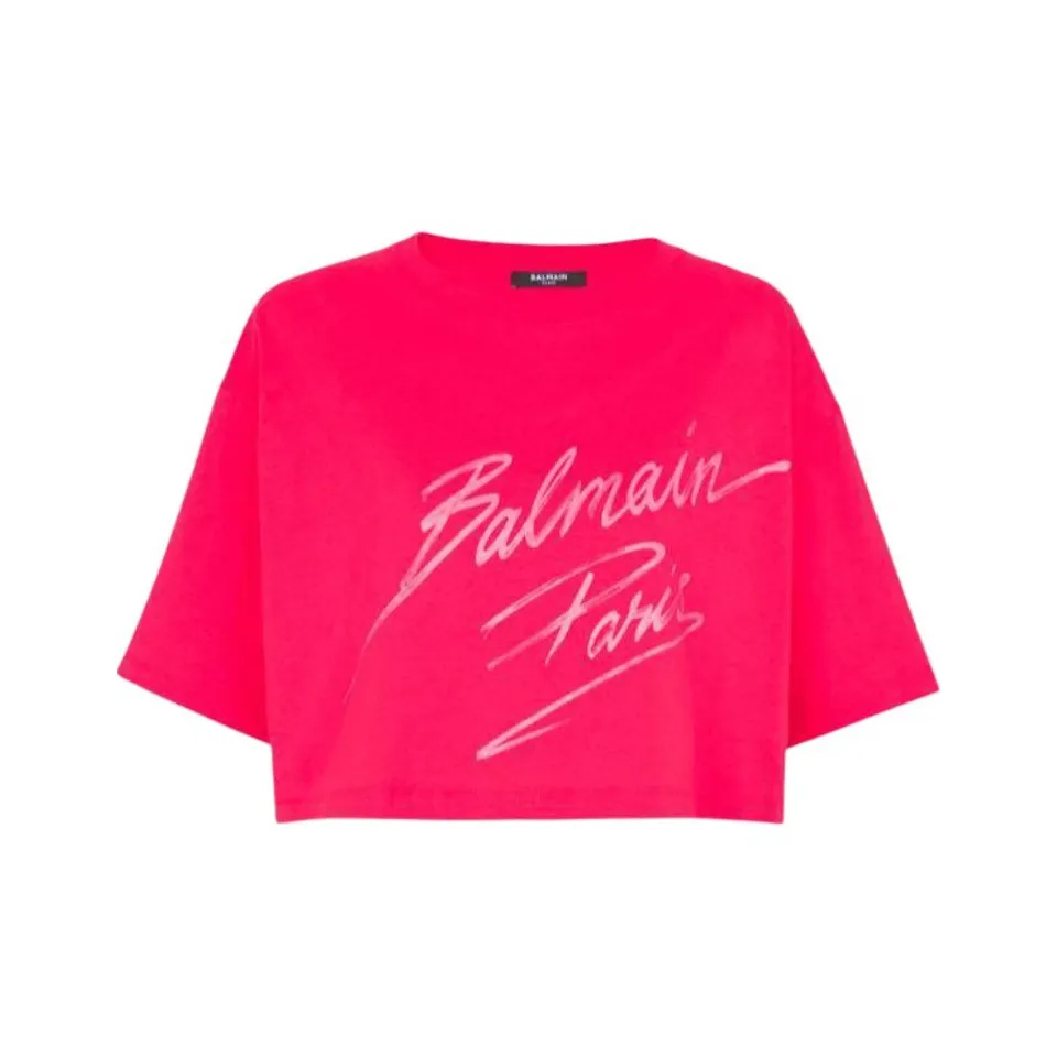 BALMAIN Розовые Женские Футболки
