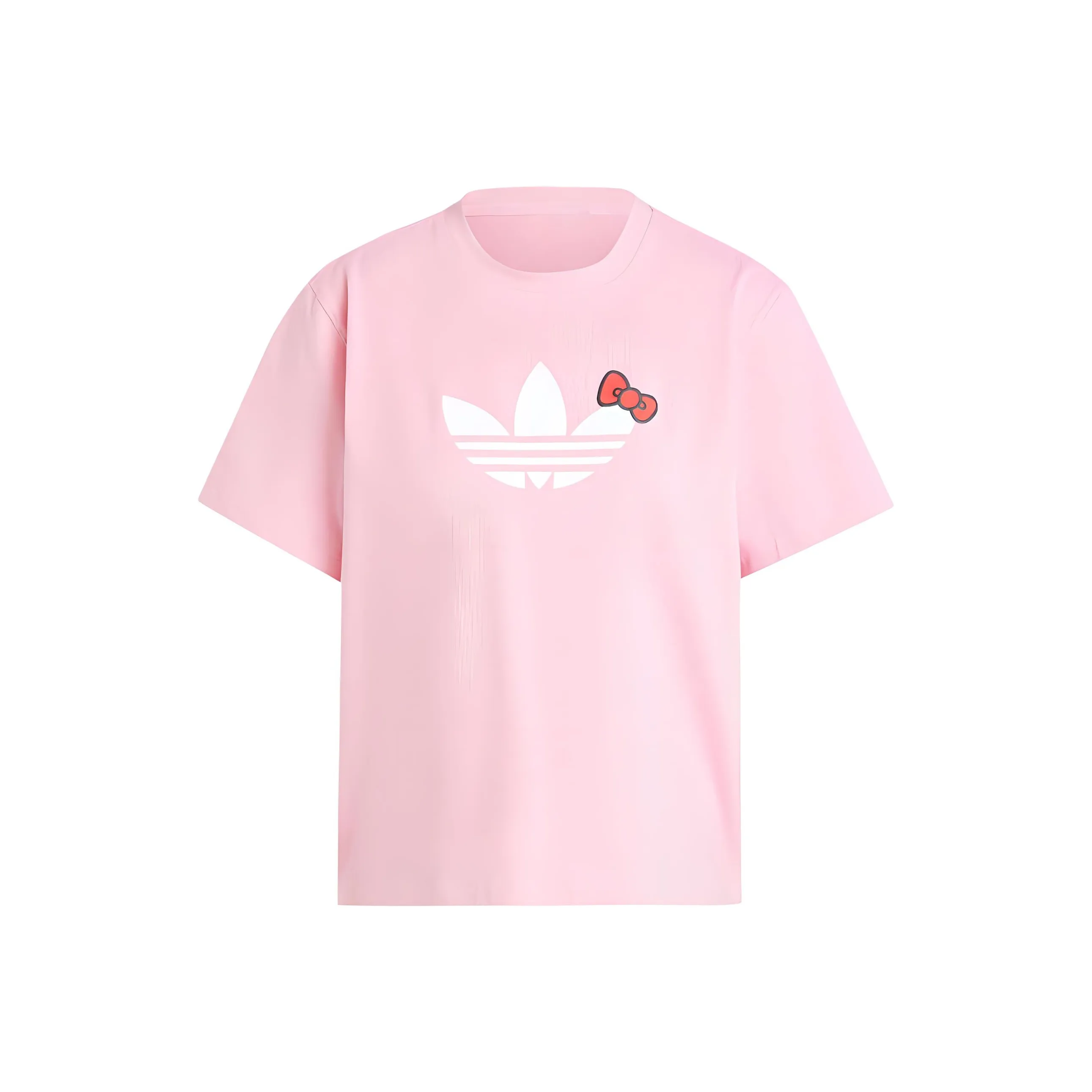adidas originals X Hello Kitty Trefoil Square Corner T-shirt Pink