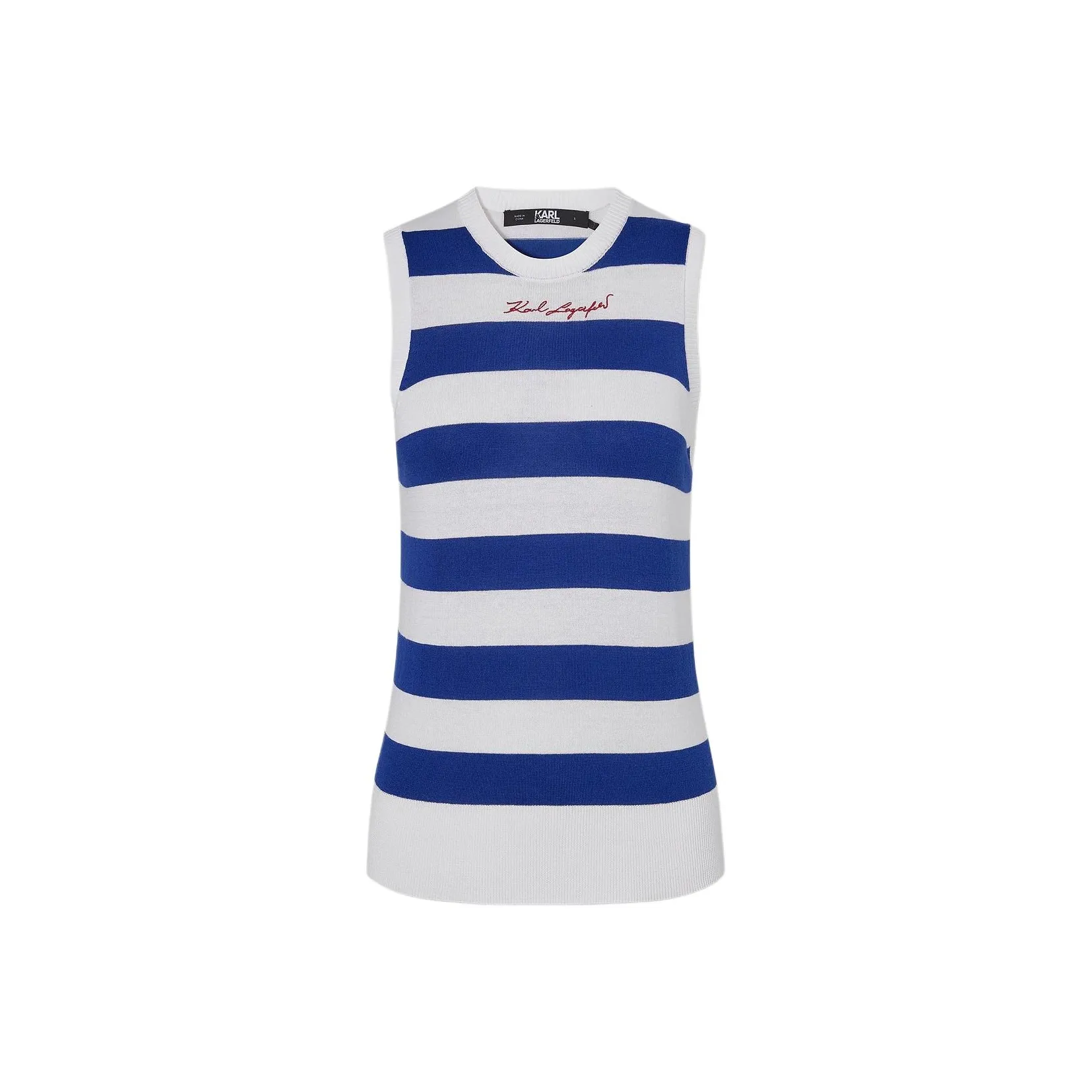 Karl Lagerfeld Майка Женская Синяя Белая