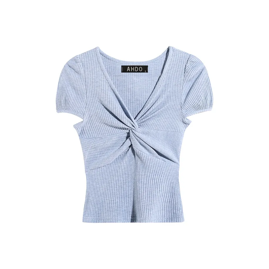 AHDO Буф-рукав Т-рубашка Женская