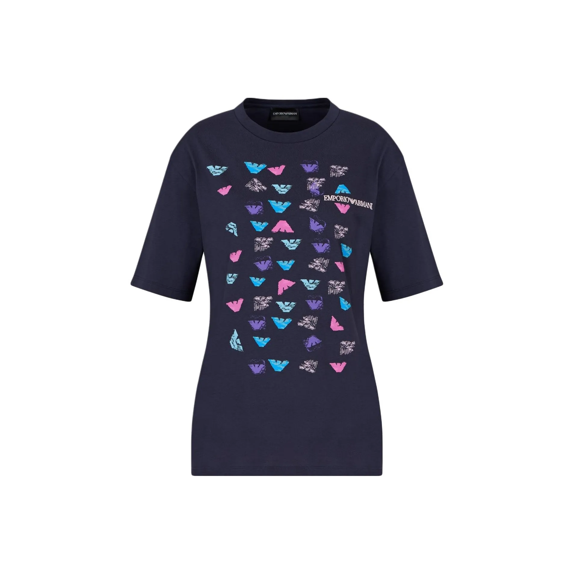 EMPORIO ARMANI Graphic Logo Print Top