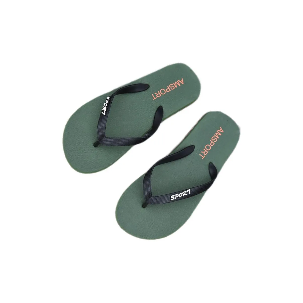 NAIHUO Summer Indoor PVC Flip Flops Men's, Outdoor Breathable signature sandals, Home Casual Fashion Thong Slippers