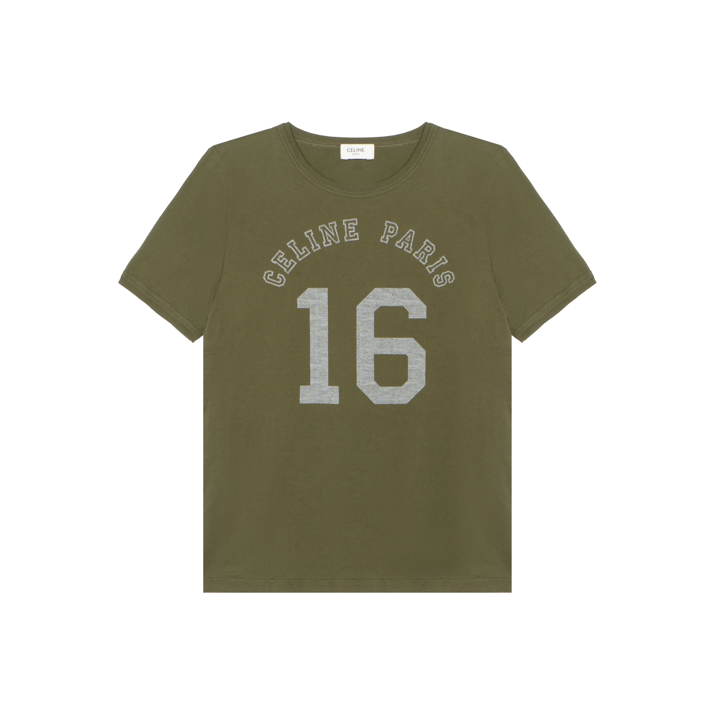CELINE Темный хаки Женские футболки