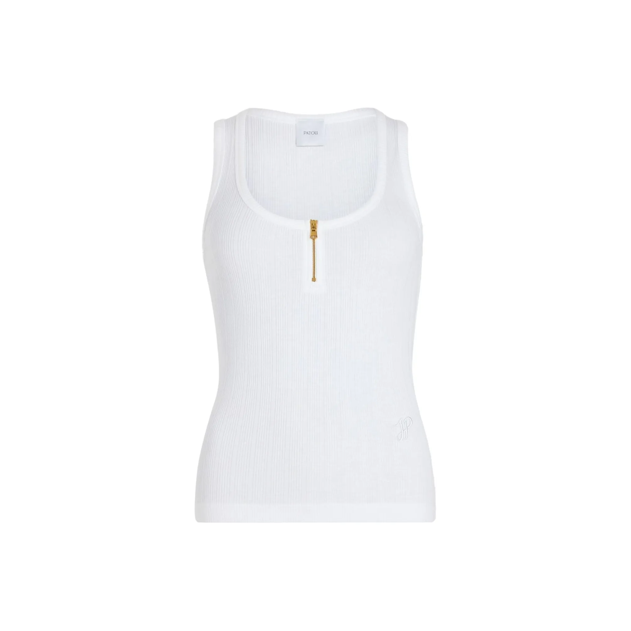 Patou Scoop neck Ribbed Tank Top