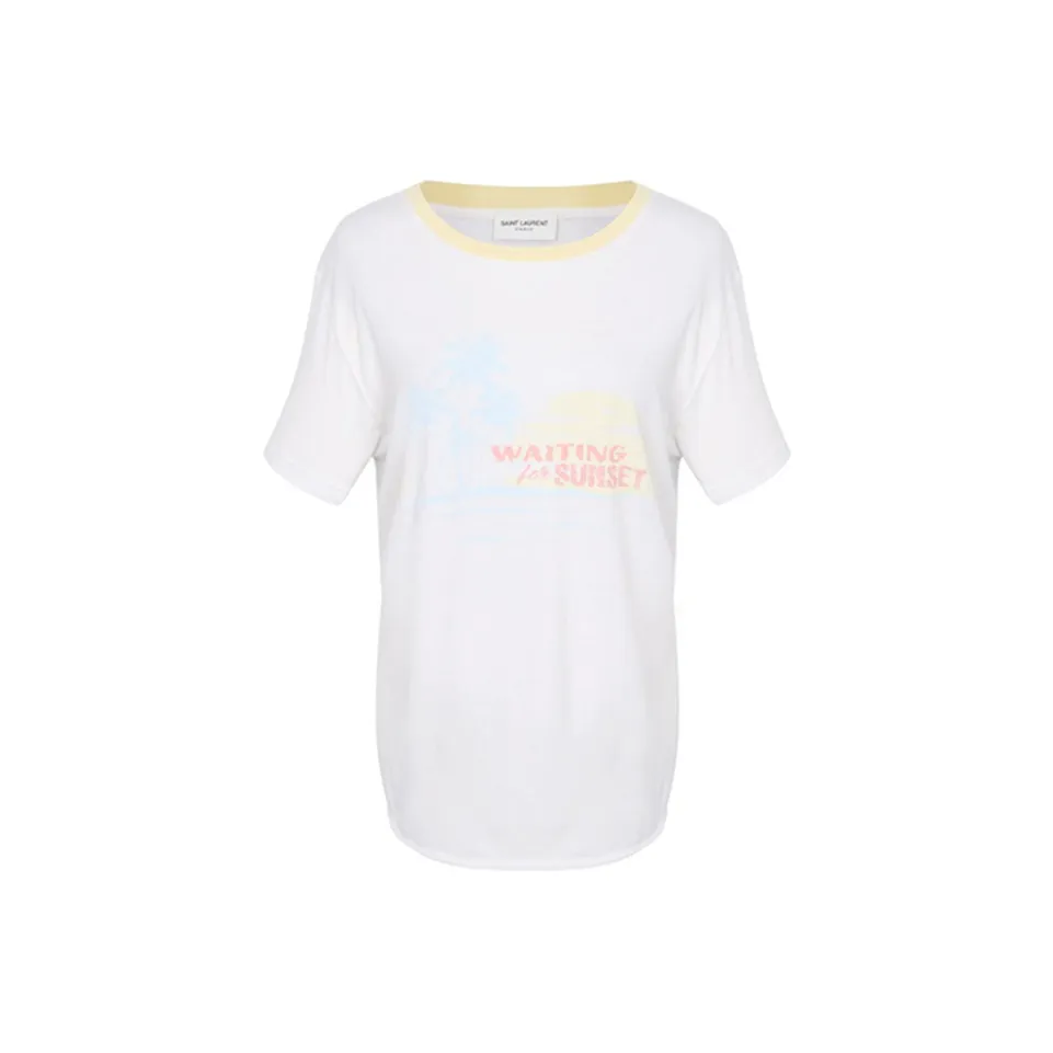 SAINT LAURENT Белые Женские Футболки