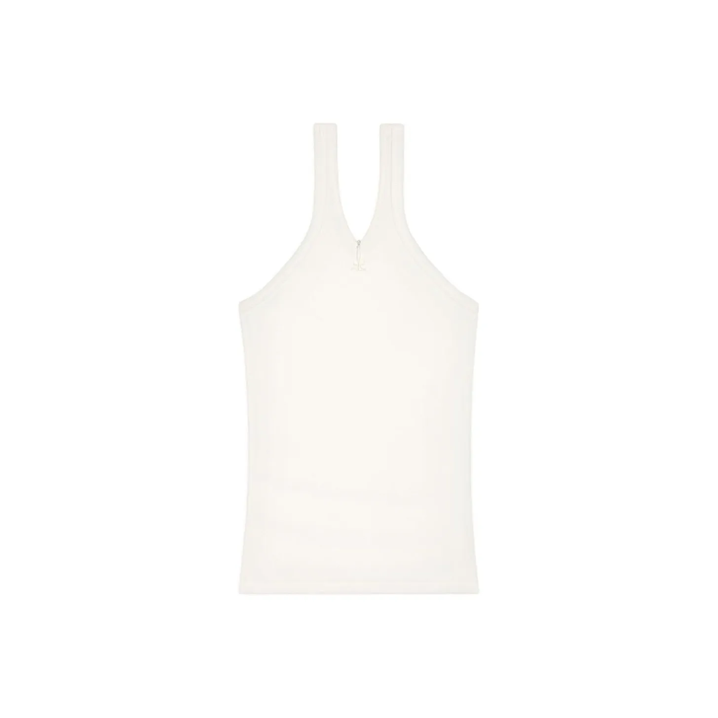 Courrèges Criss Cross Ribbed Tank Top