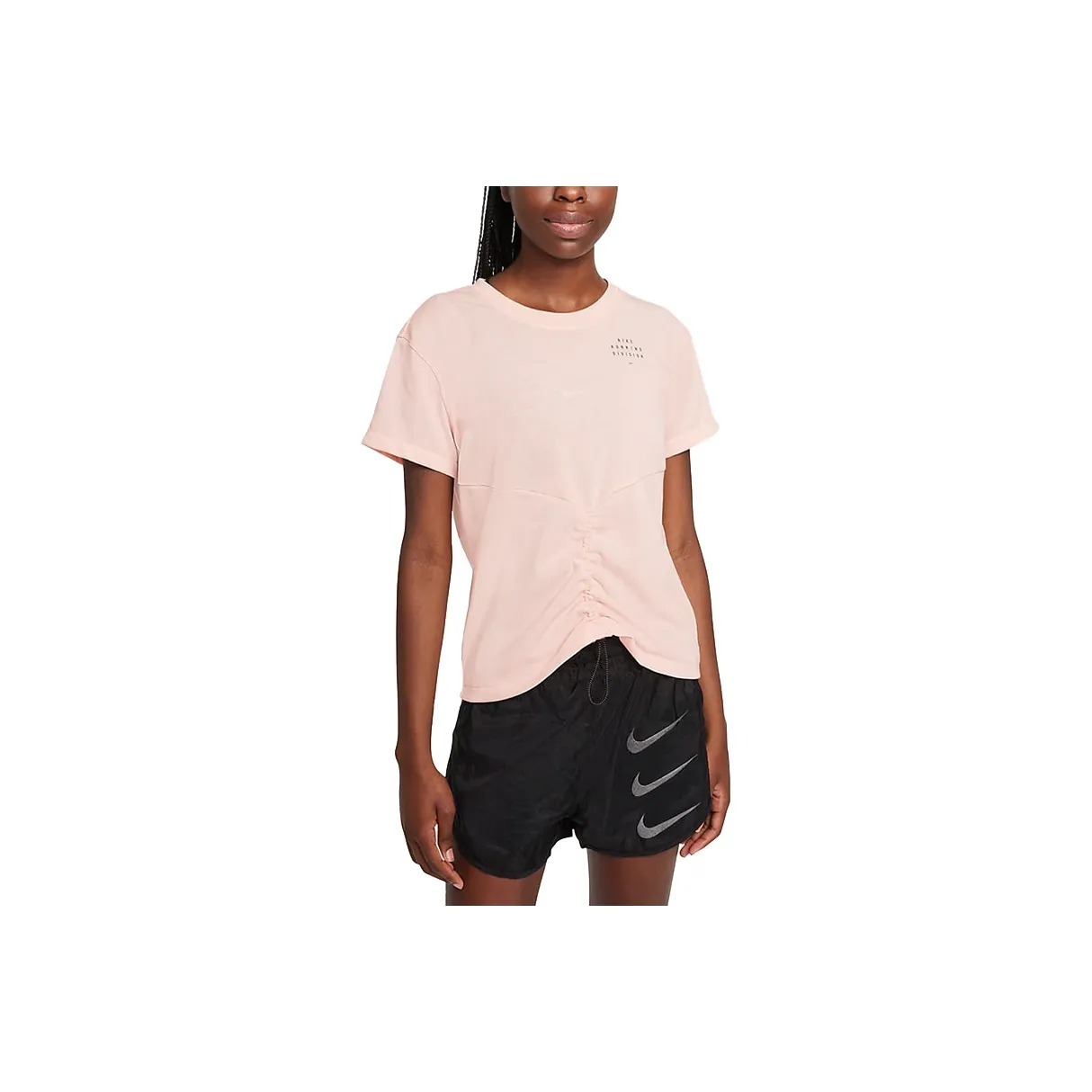 nike Набор с рукавом для бега футболка женская кораллового цвета