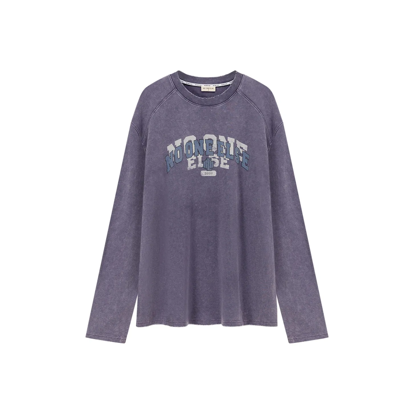 NO ONE ELSE Drop Shoulder Sleeve T Shirt Unisex Dark Purple