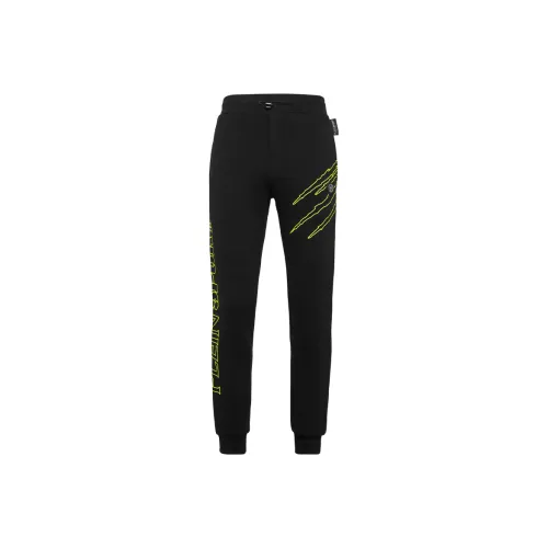 PLEIN SPORT Черные Мужские Повседневные Брюки