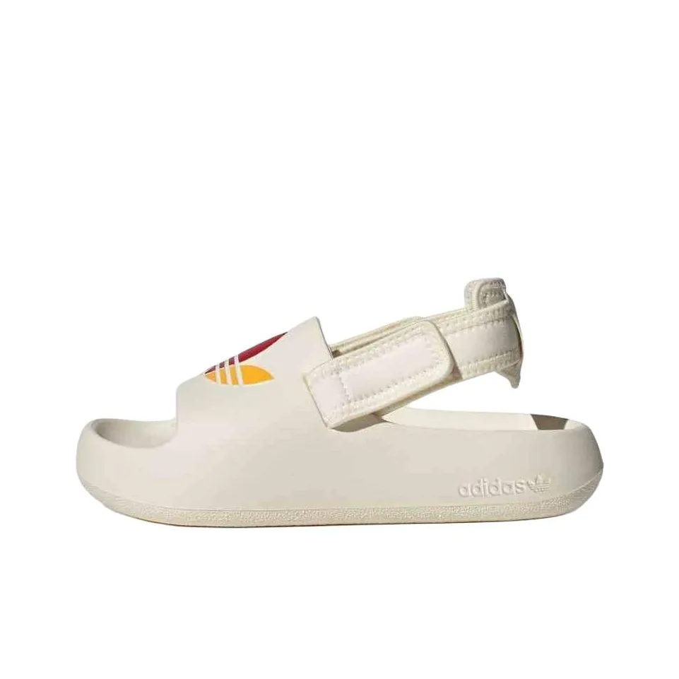 Adidas Originals ADIFOM ADILETTE Устойчивые к истиранию Низкие Топы Детские Сандалии Белые Подростковые