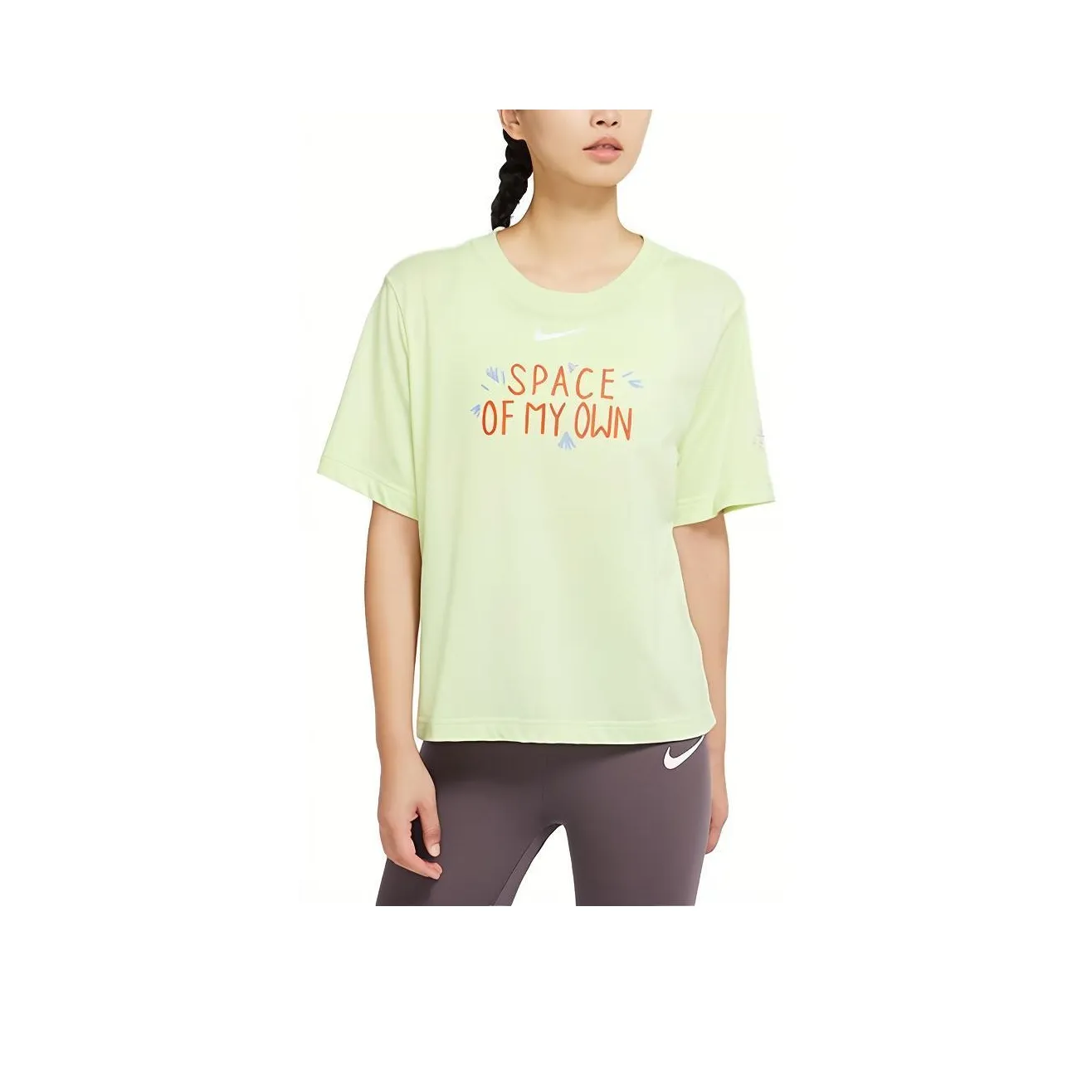 NIKE Светло-зеленые Женские Футболки