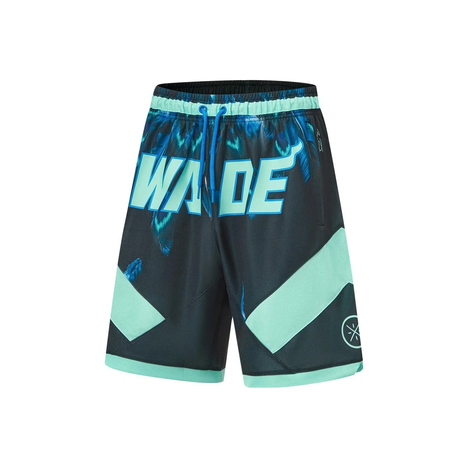 LINING Баскетбольные шорты Мужские Прозрачный Бирюзовый