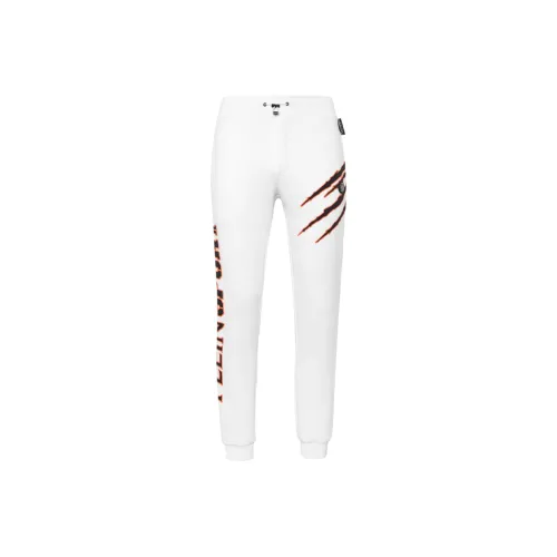 PLEIN SPORT Белые Мужские Повседневные Брюки