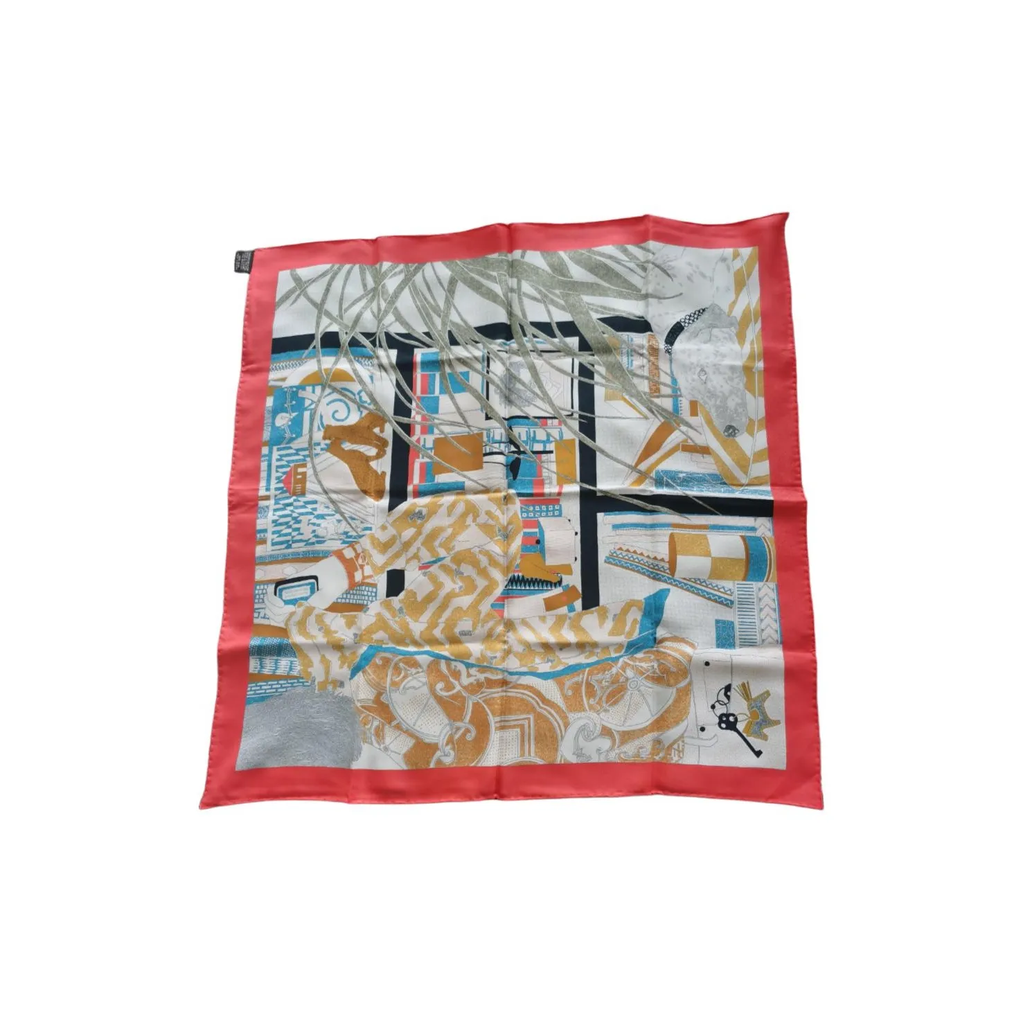 HERMES Шарфы из шелка тутового дерева Унисекс Красный