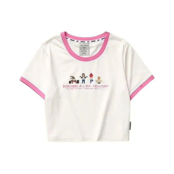 Skechers Funny Monster T Shirt Women's Marshmallow White