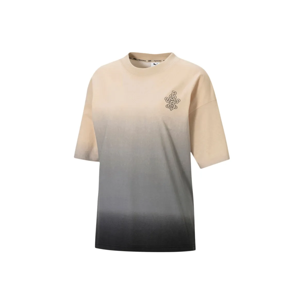 PUMA Т-рубашка с оборванным плечом женская хаки