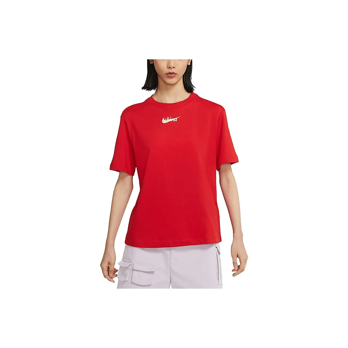 NIKE Женские футболки красного цвета