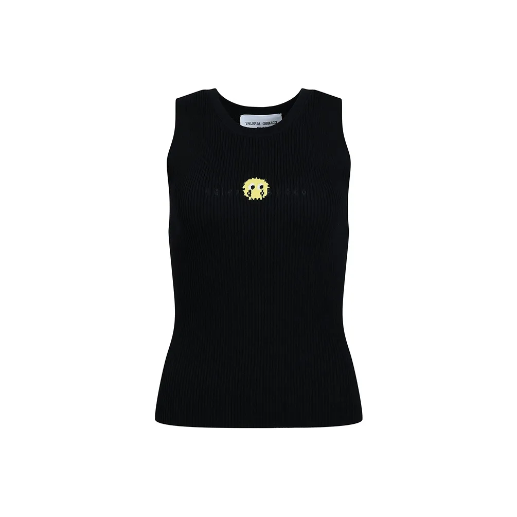 Valeria Obbaco Черные Женские Майки