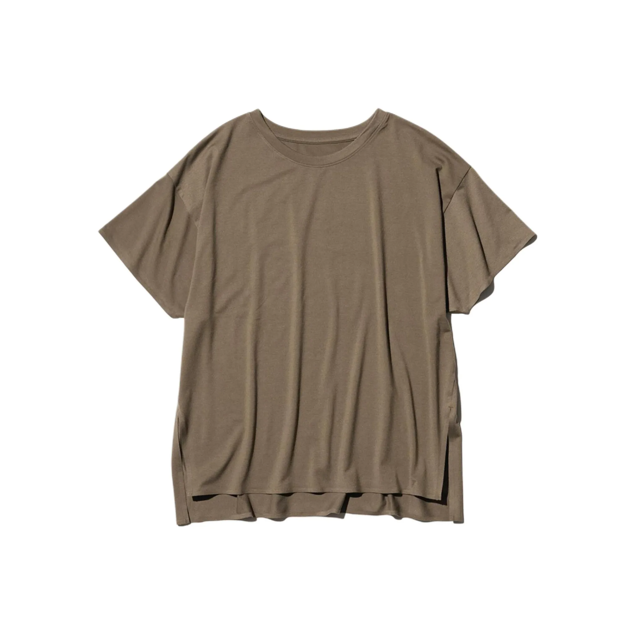 UNIQLO AIRism Mesh Series T Shirt Women's Khaki