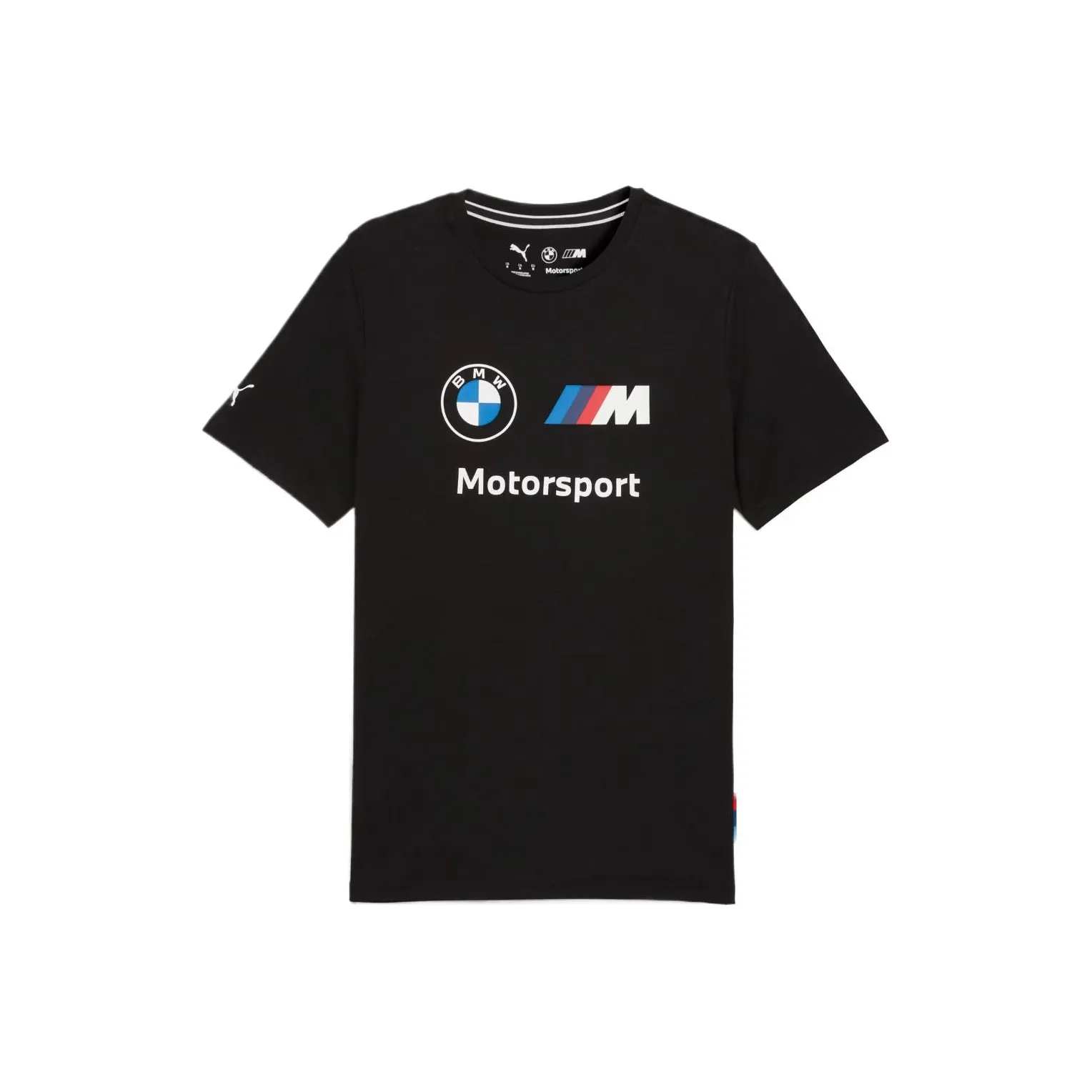 PUMA BMW M MOTORSPORT ESSENTIALS Гонки T Рубашка Мужская Черная