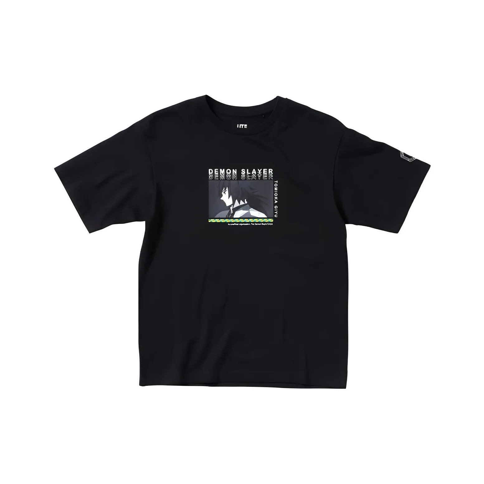 UNIQLO Рукав с оборванным плечом T-рубашка Женская Черная