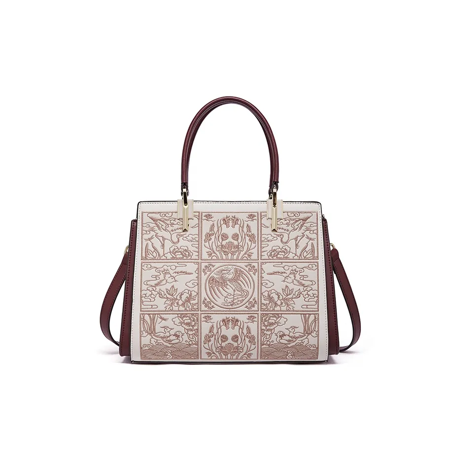 RED DRAGONFLY Коровья кожа Сумка на одно плечо Женская Молочно-чайный