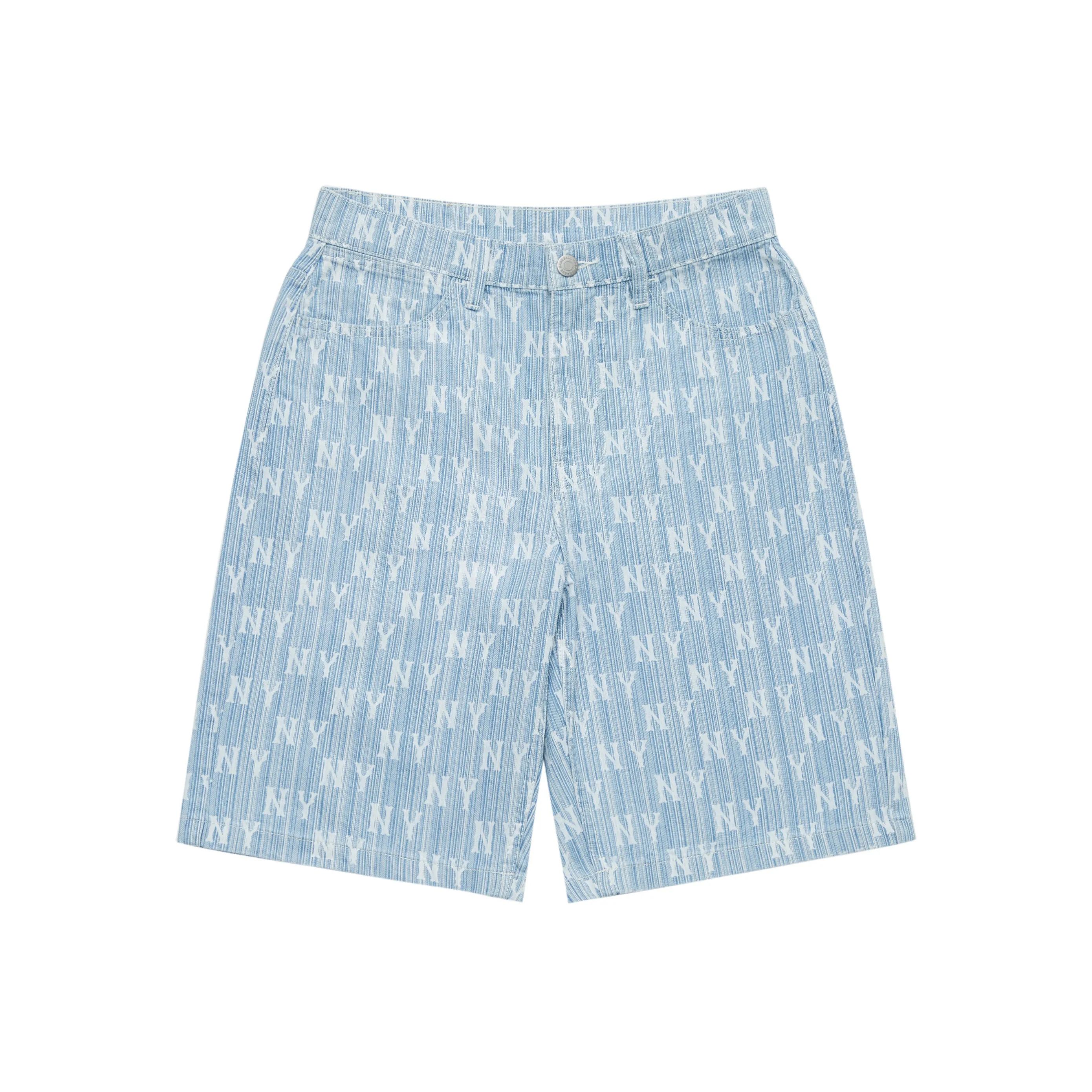 MLB MEN'S CLASSIC MONOGRAM STRIPE DENIM SHORTS NEW YORK YANKEES