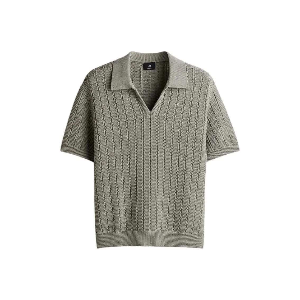 H&M Polo Shirt Men's Khaki Green