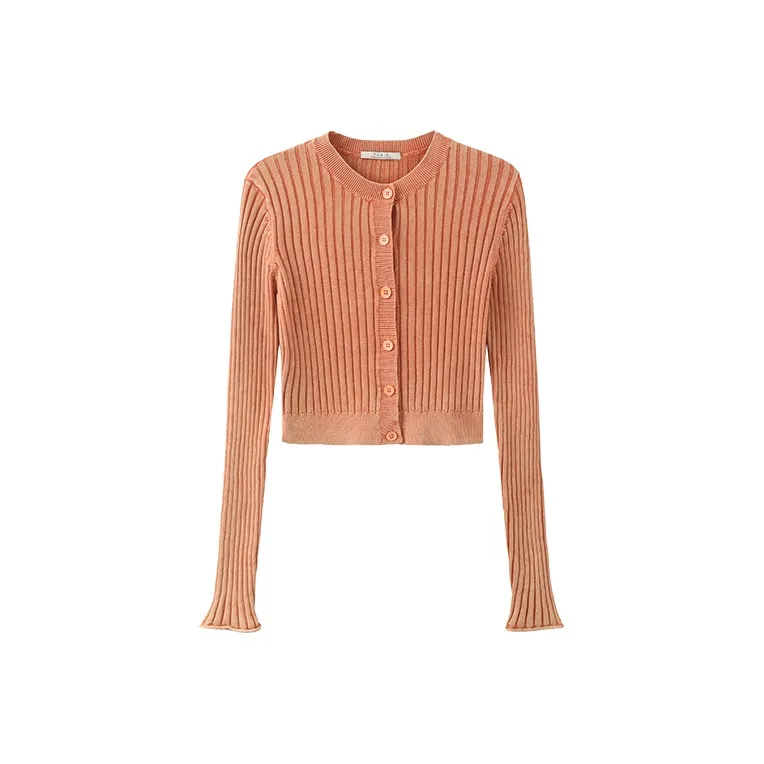 CUBIC Slim Fit Трикотаж Женский Охра Оранжевый