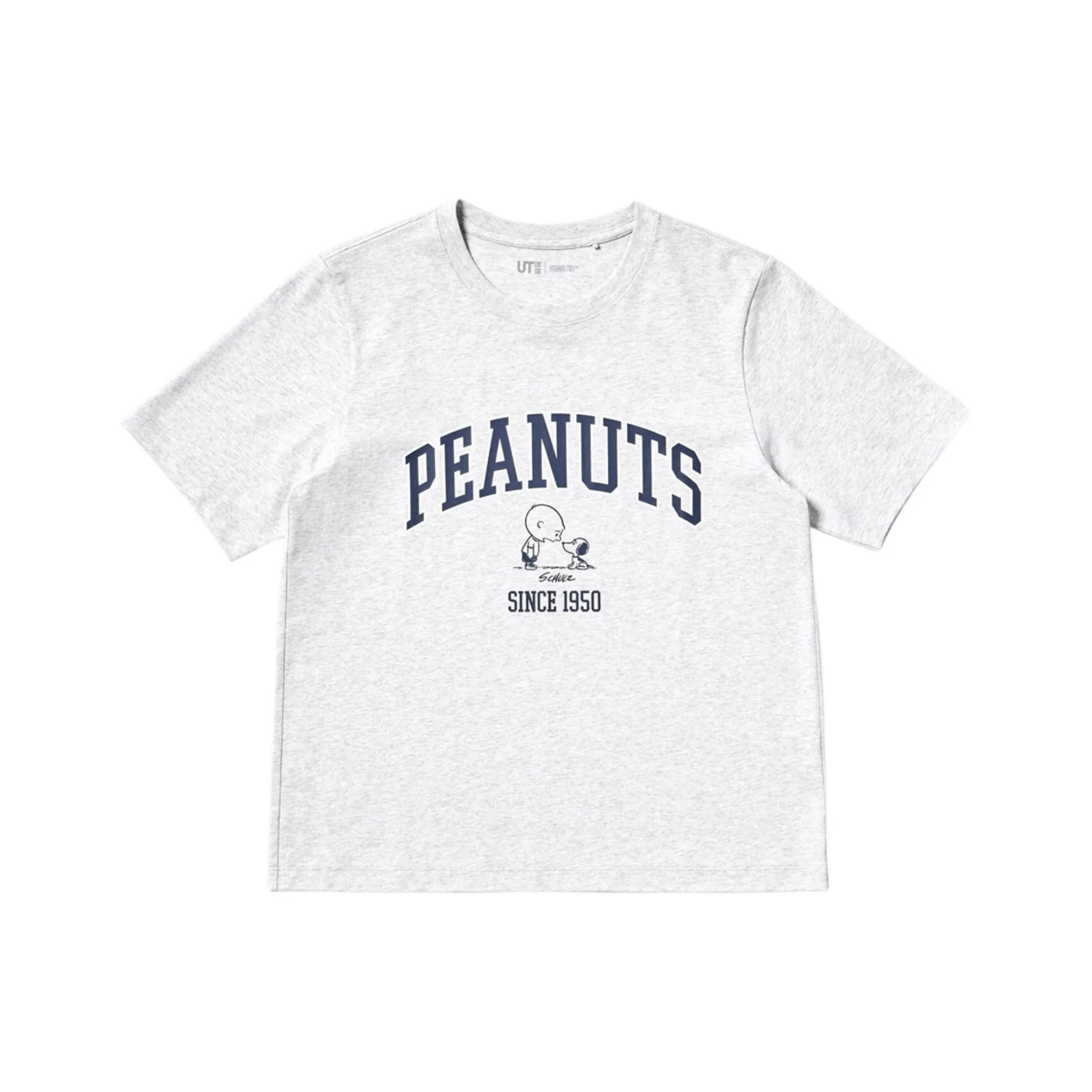 UNIQLO X PEANUTS Коллаборация T-рубашка Женская Серого цвета