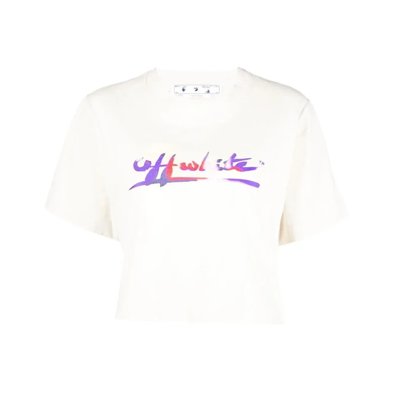 Off Белый Женские Короткие Топы