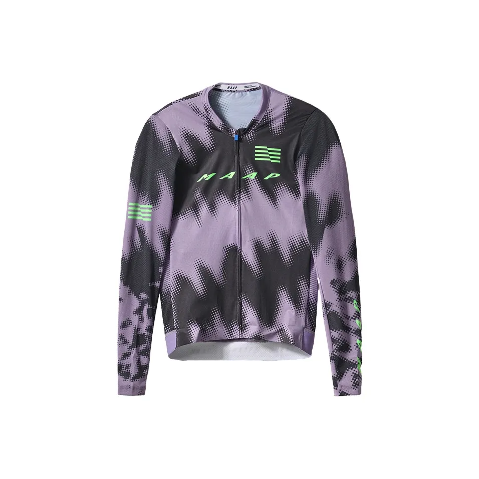 MAAP All Season All LPW Pro Air LS Jersey 2.0 Cycling Clothing Men's Purple Gray/Black