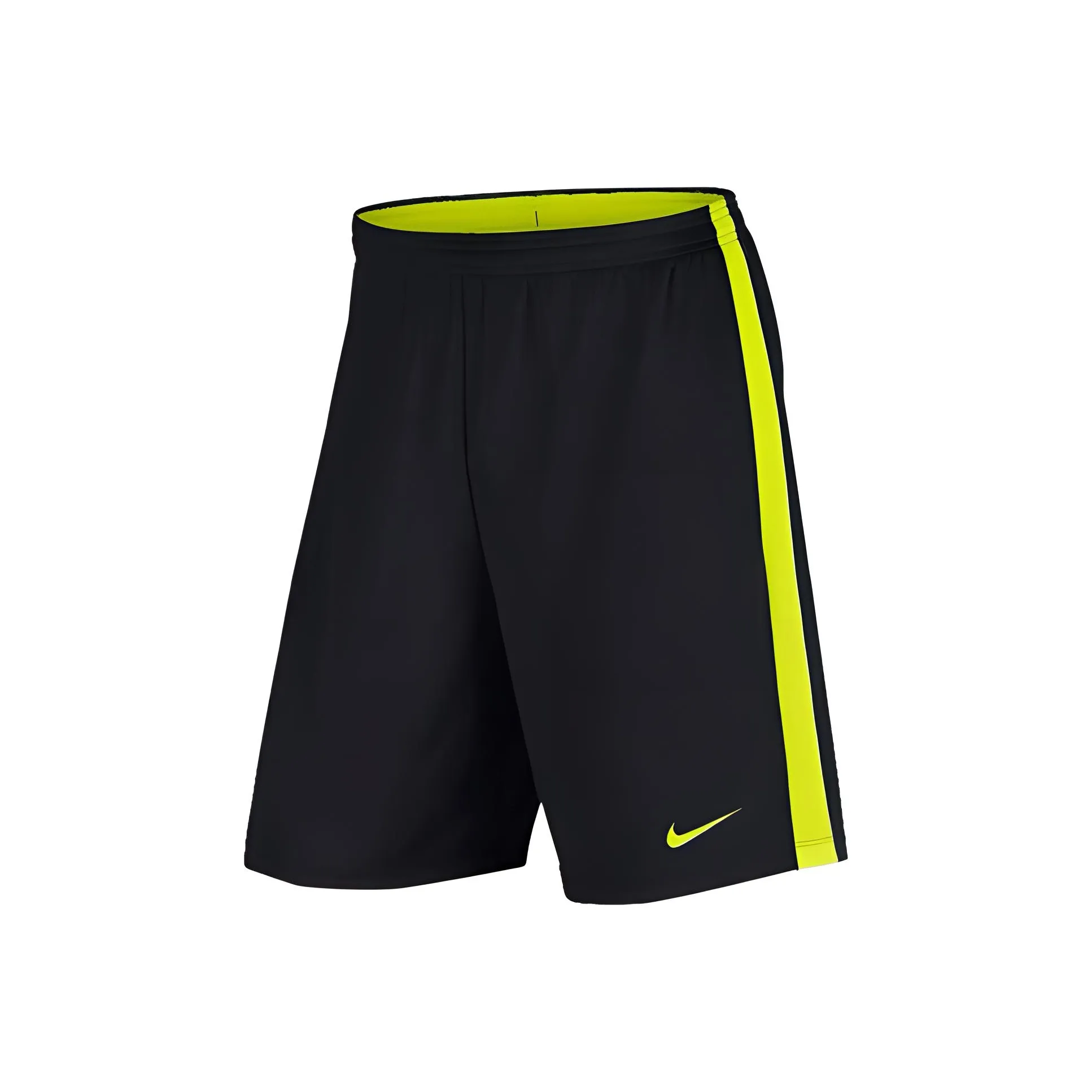 Nike Черный Неоново-желтый Мужские спортивные шорты