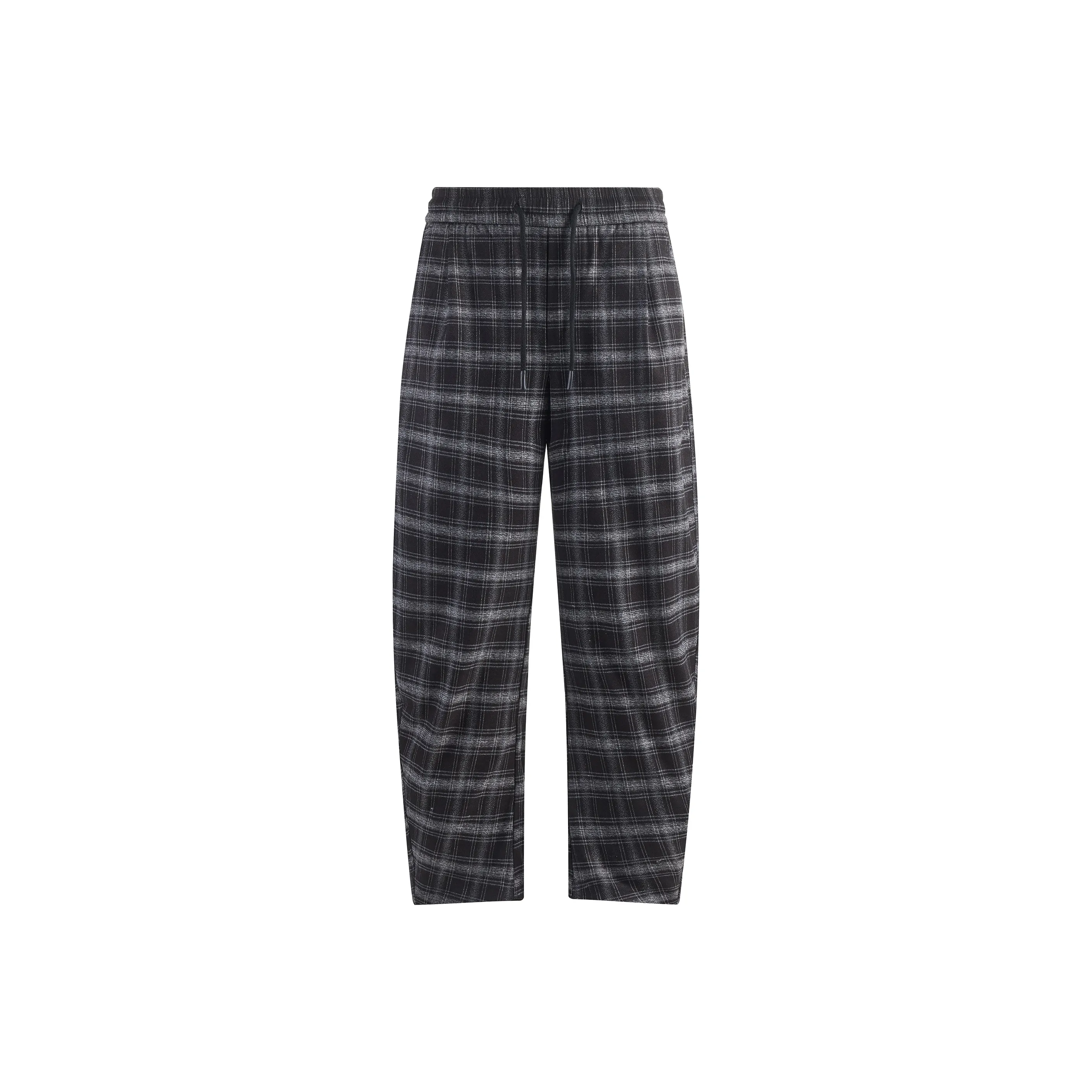 CHINISM Casual Pants Unisex Black Plaid
