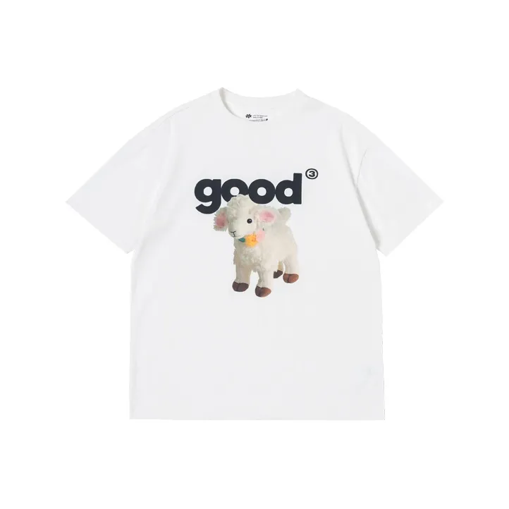 MeiHaoStore Drop Shoulder Sleeve T Shirt Women's White