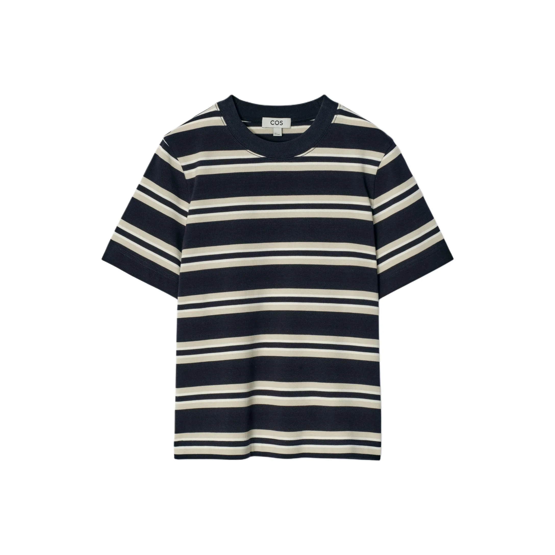 COS T Shirt Women's Dark Blue Stripes