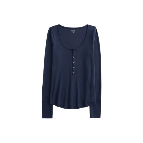 Hollister Морской синий Женские футболки